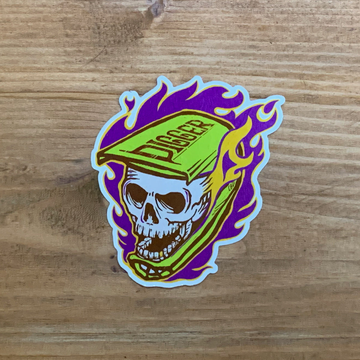 2 Stickers Flaming Tuning Skull - Art Déco Stickers