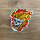 Flaming Skull Sticker