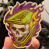 Flaming Skull Sticker
